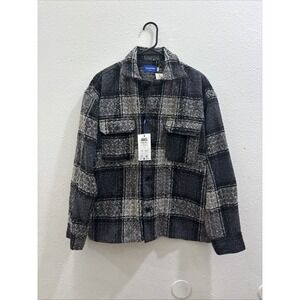Men's Jack & Jones Roxbury Boucle overshirt Size Small Grey